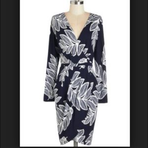 Fantastic Foliage Dress - Faux Wrap/Tulip